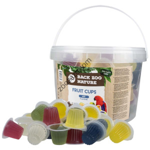 Плодови желирани лакомства за папагали, 100 бр. - Back Zoo Nature Fruit Cups Mix 